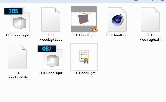 LED FloodLight 3D model_14