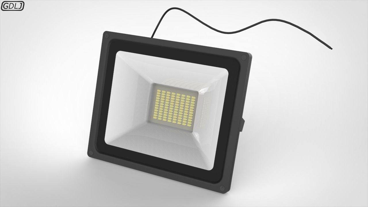LED FloodLight 3D model_3