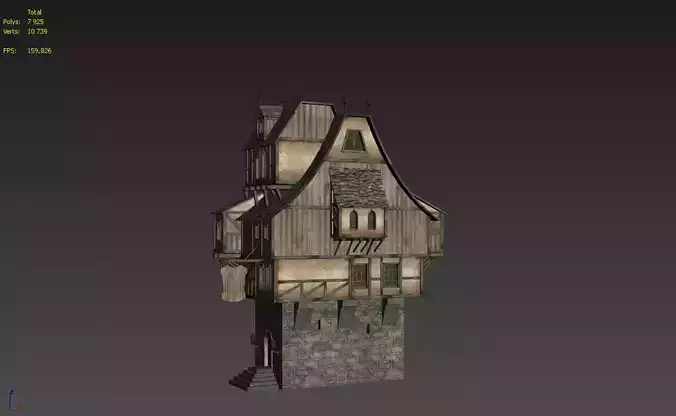 Medieval Model fbx house