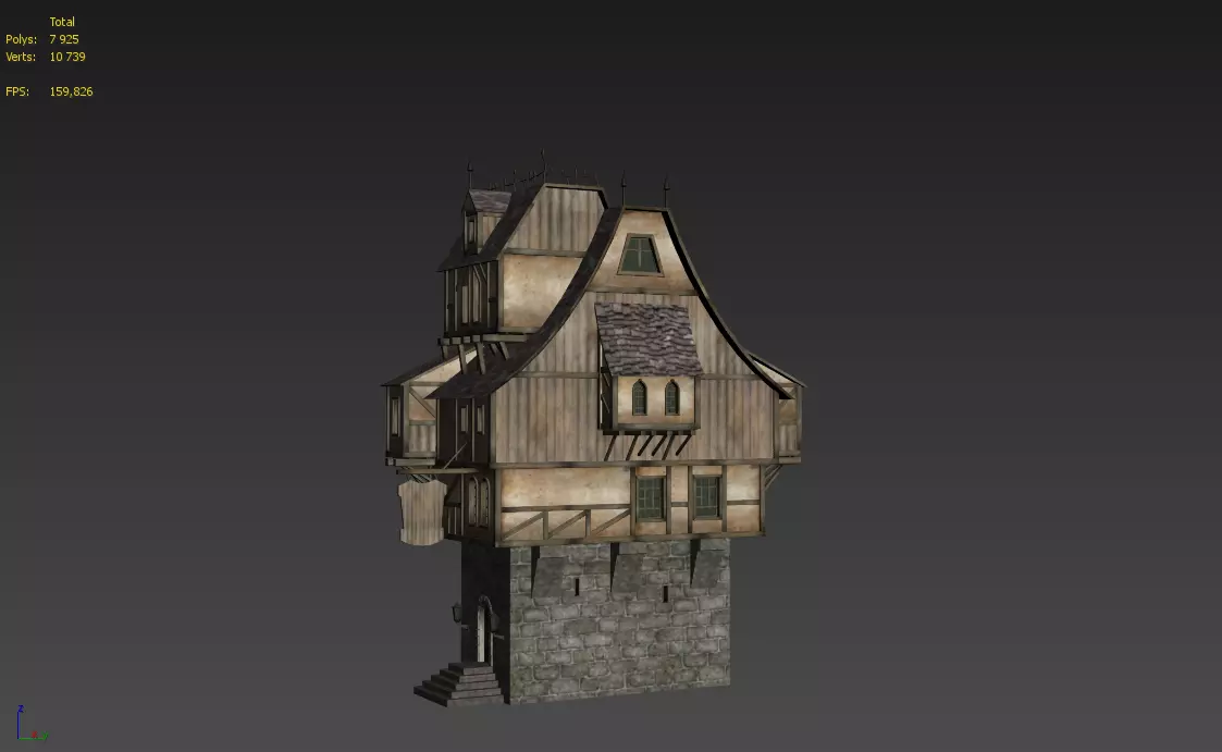 Medieval Model fbx house 3D model