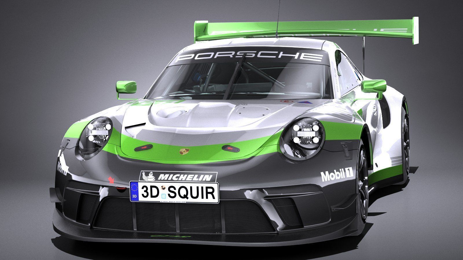 Porsche 911 GT3R 2019 lowpoly Low-poly 3D model_1