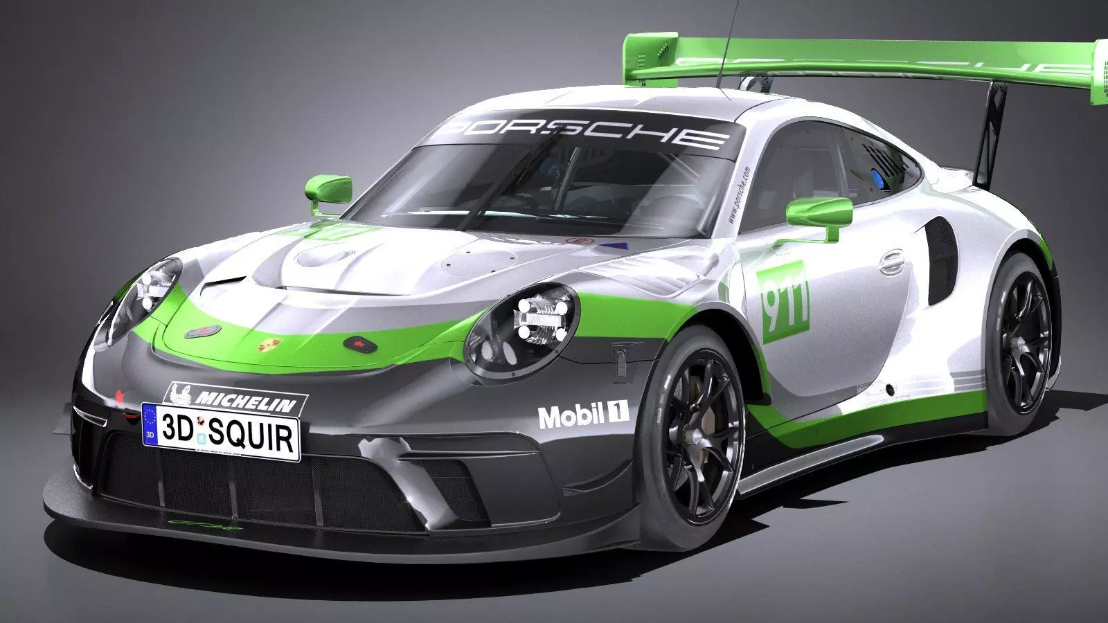 Porsche 911 GT3R 2019 lowpoly Low-poly 3D model_0