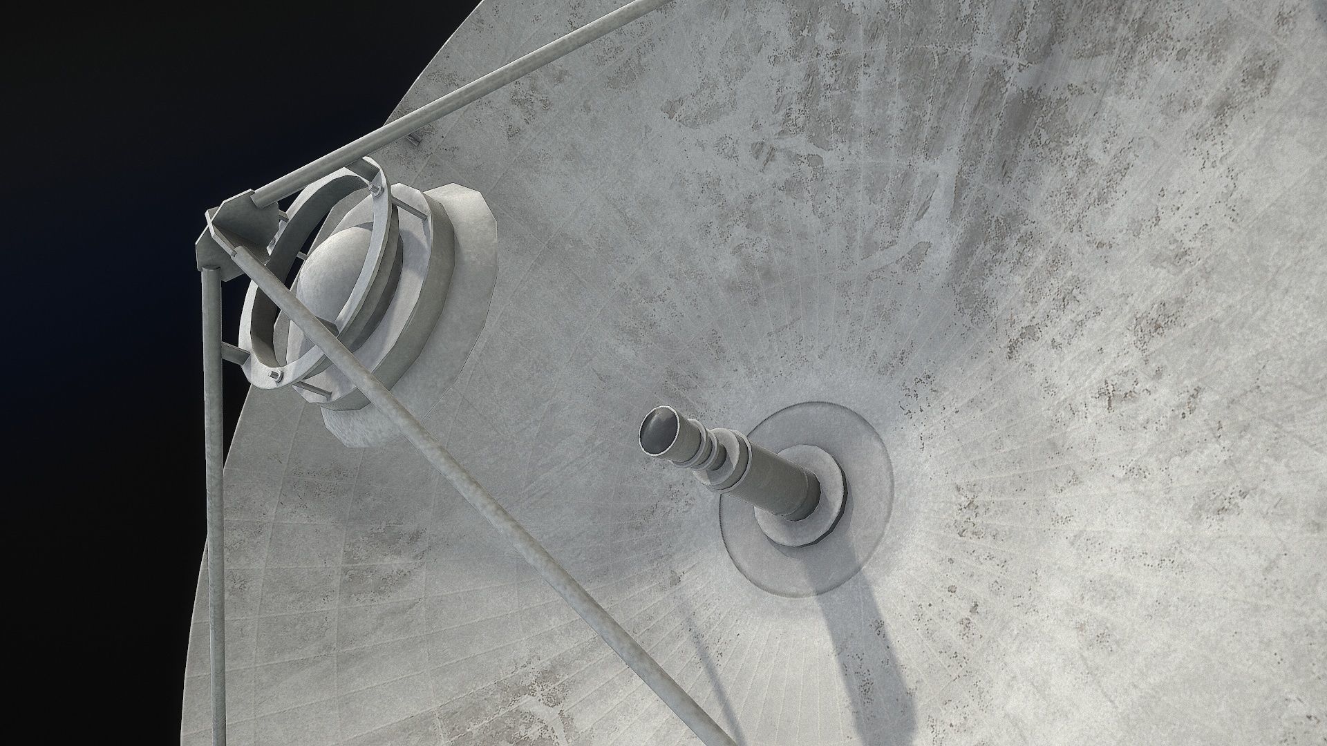 Satellite Dish Low-poly 3D model_6