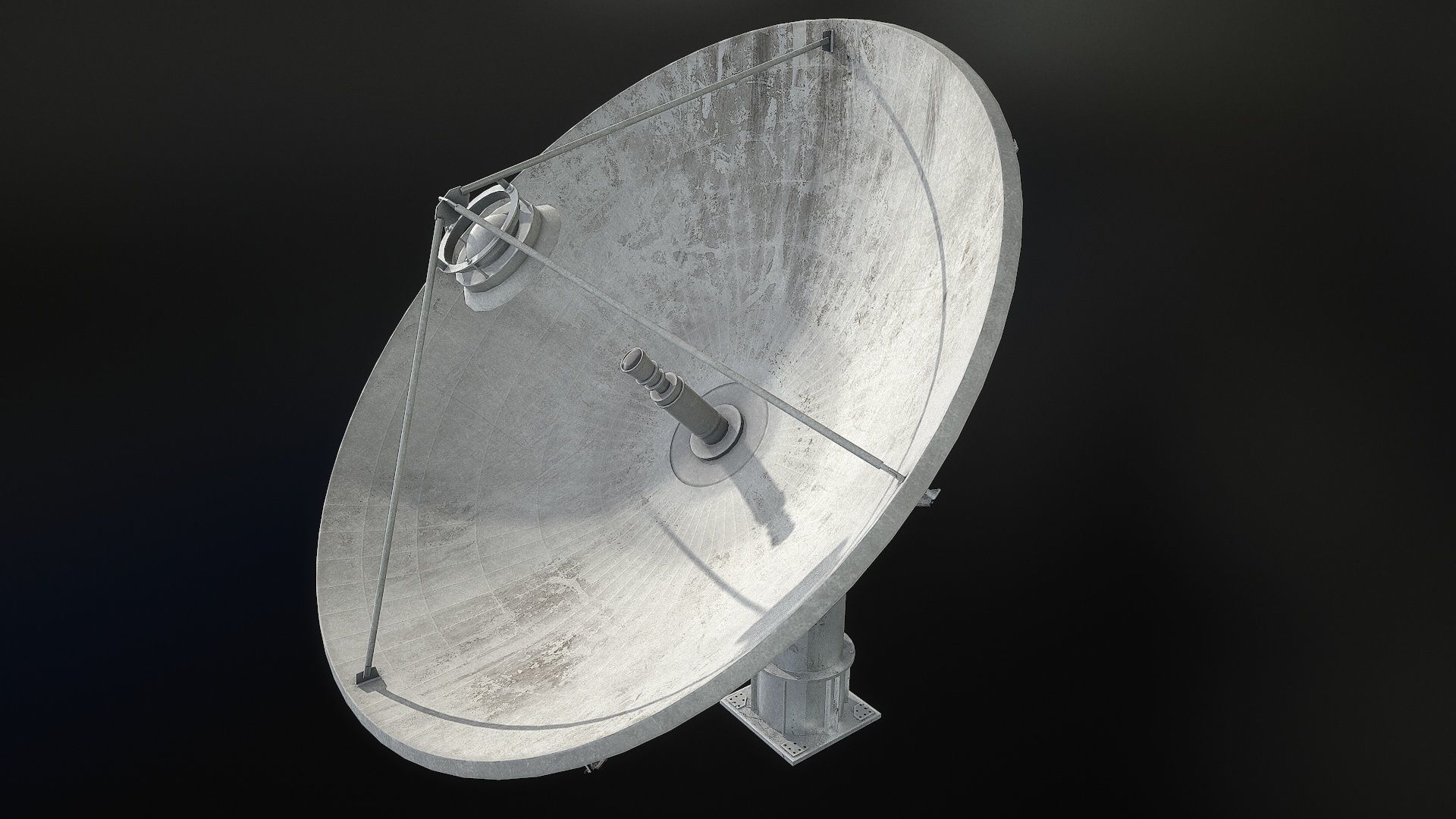 Satellite Dish Low-poly 3D model_5