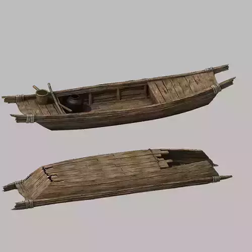 Game Traffic - Small wooden boat 03