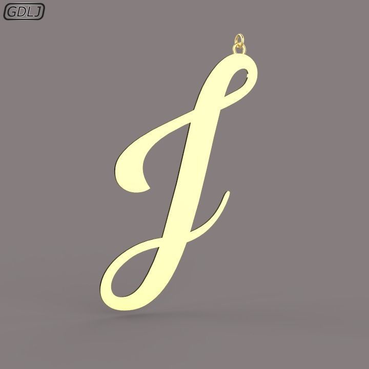 A-Z Large letters without jewelry Low-poly 3D model_10