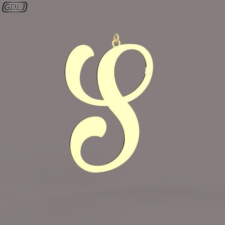 A-Z Large letters without jewelry Low-poly 3D model_19