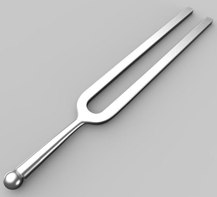 Kammerton pair of metal drum sticks 3D model_2