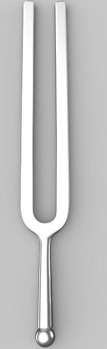 Kammerton pair of metal drum sticks 3D model_1