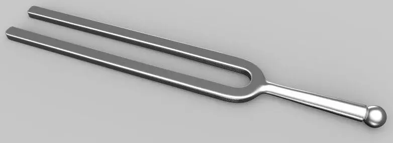 Kammerton pair of metal drum sticks 3D model_0