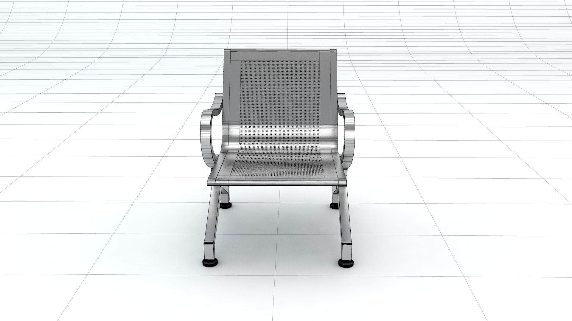 Waiting Chair Free 3D model_13
