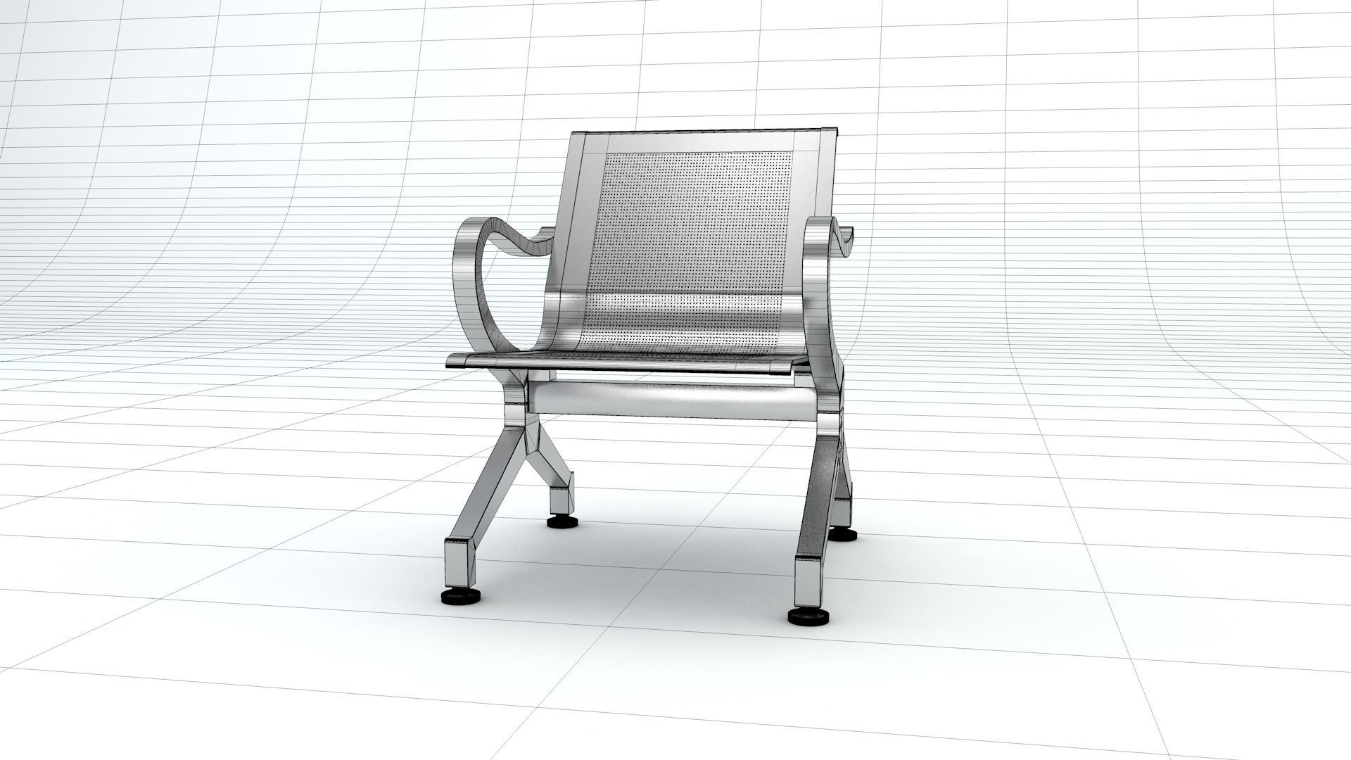 Waiting Chair Free 3D model_9