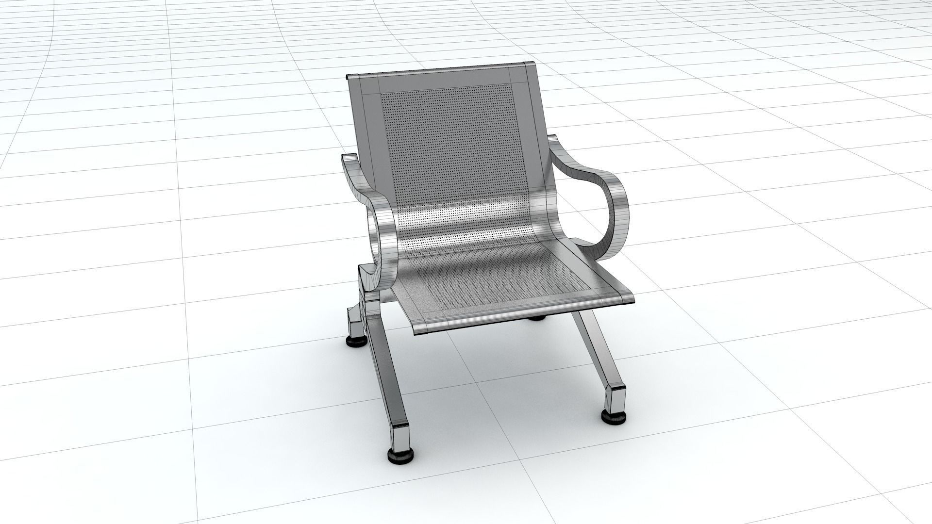 Waiting Chair Free 3D model_11