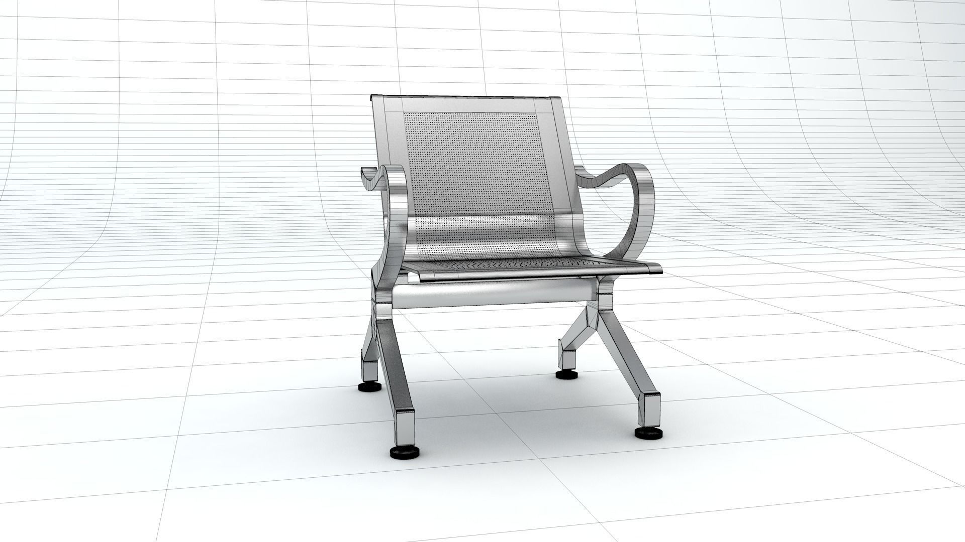 Waiting Chair Free 3D model_10