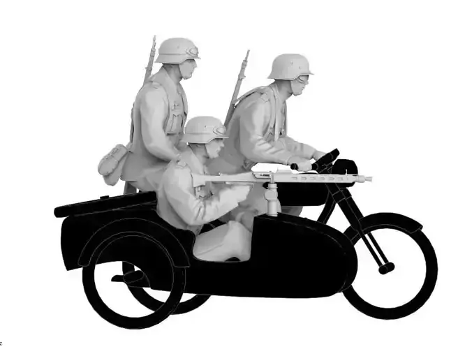  german motorcycle team 3D print model