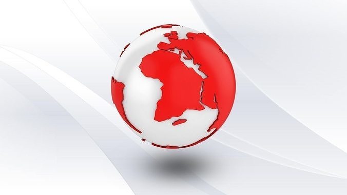 Planet Earth - News 3D Model Low-poly 3D model