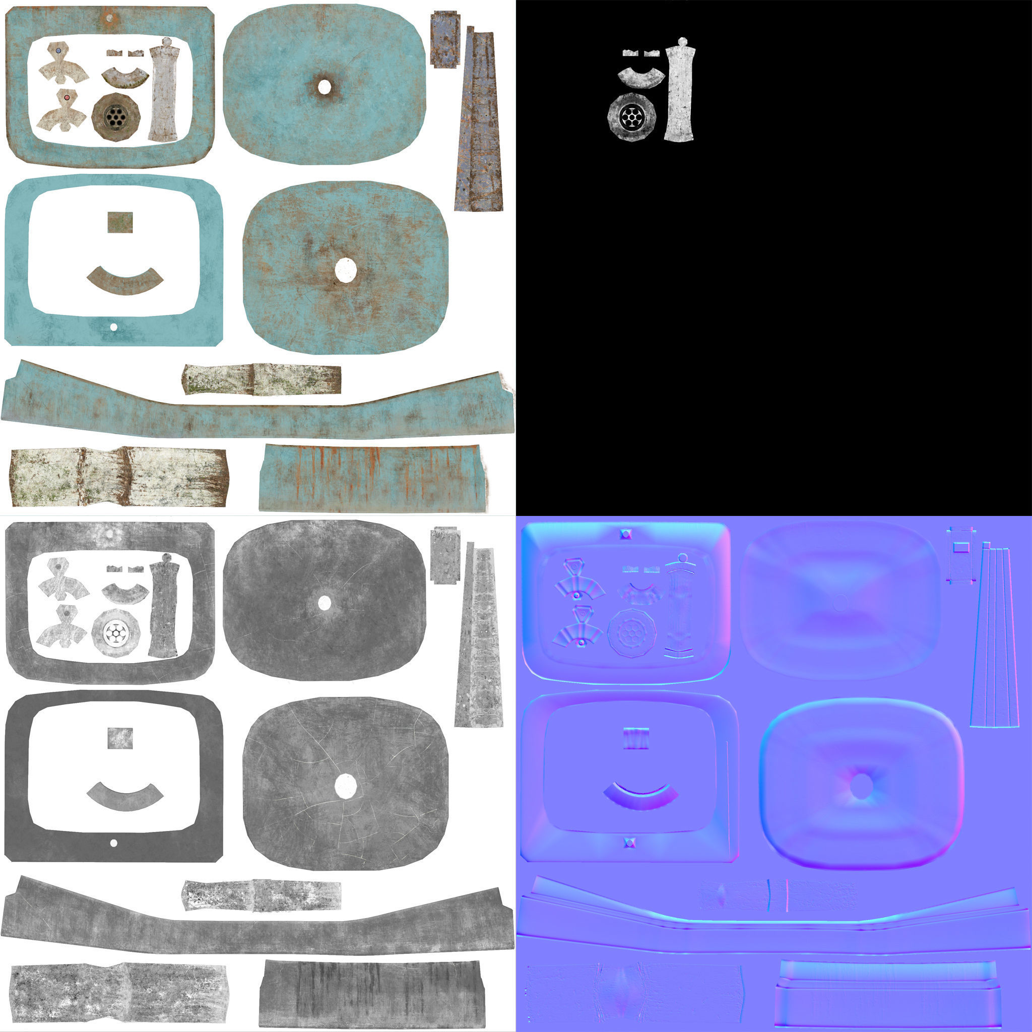 Sink dirty Low-poly 3D model_6