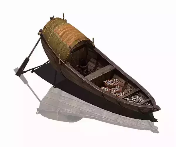 Game Traffic - small fishing boat 1 3D model