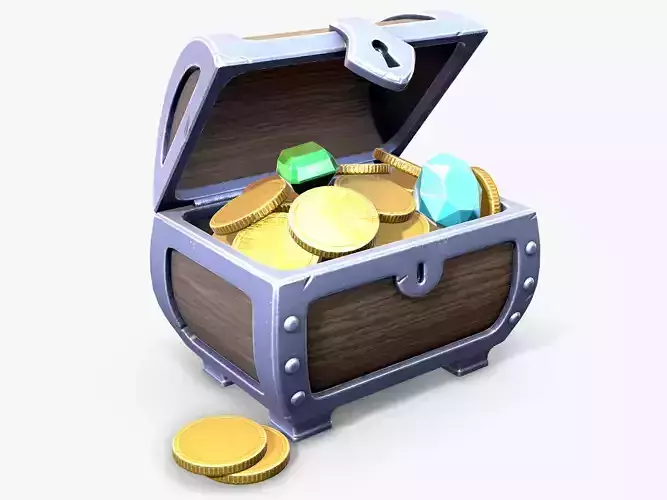 Stylized Treasure Chest lowpoly