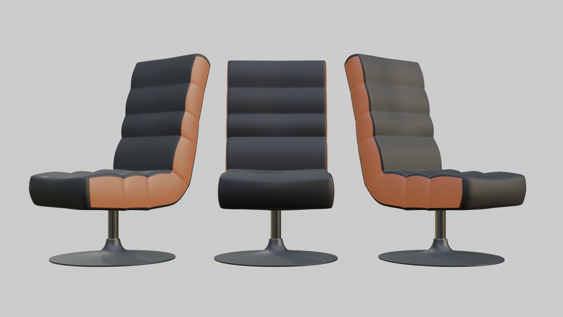 modern gaming chair Low-poly 3D model_1