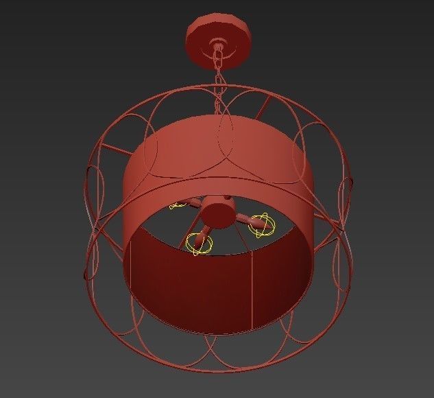 Gold Pendant 3D model_2