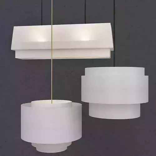 TIERED three pendant lights hanging from ceiling