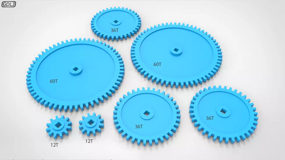 Gears 12T-36T-60T 3D model