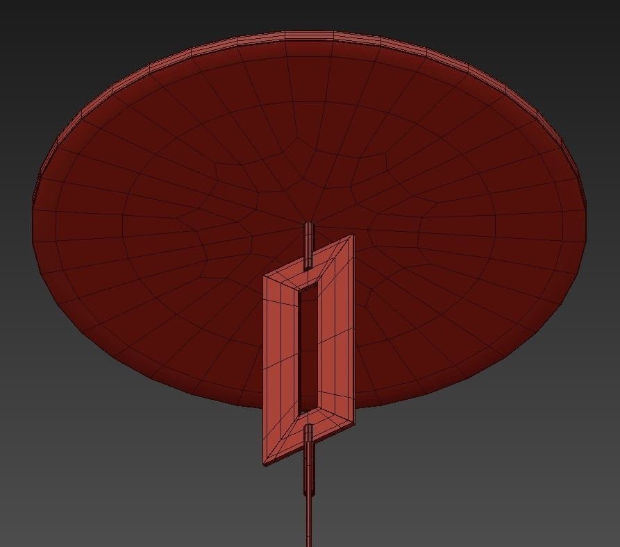 Chandelier modern pendant light in brass and glass 3D model_4