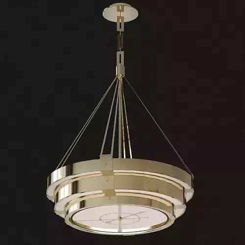 Chandelier modern pendant light in brass and glass