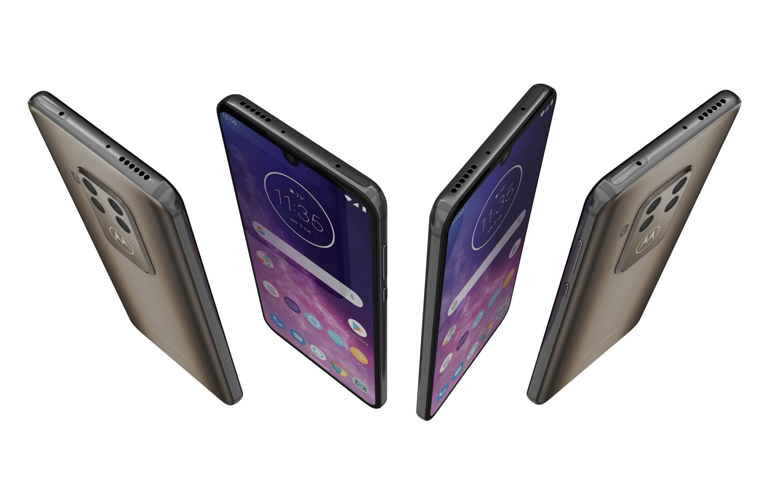 Motorola One Zoom Brushed Bronze 3D model_3