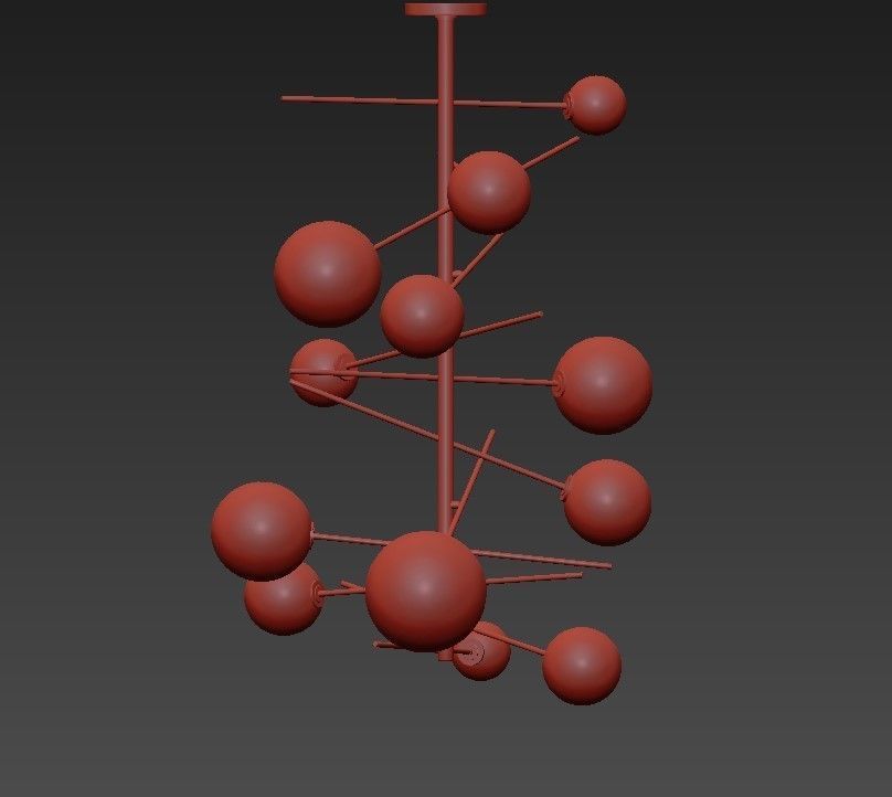 Globo Chandelier 3D model_1