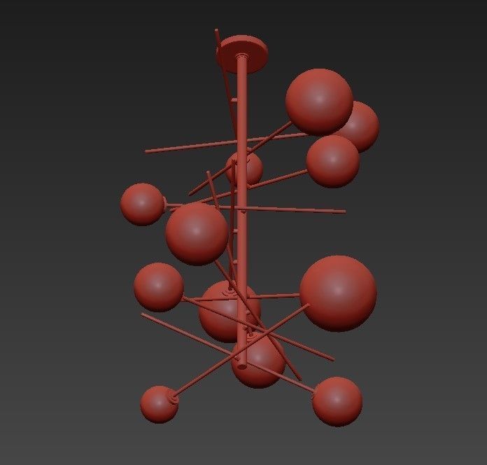 Globo Chandelier 3D model_2