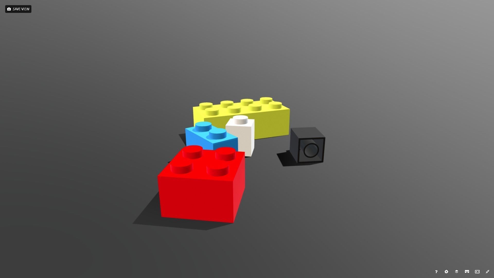 Lego Blocks Low-poly 3D model_3