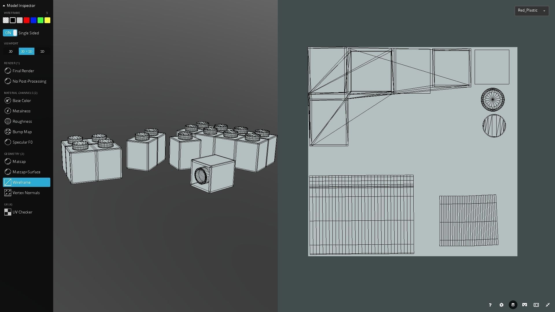 Lego Blocks Low-poly 3D model_9