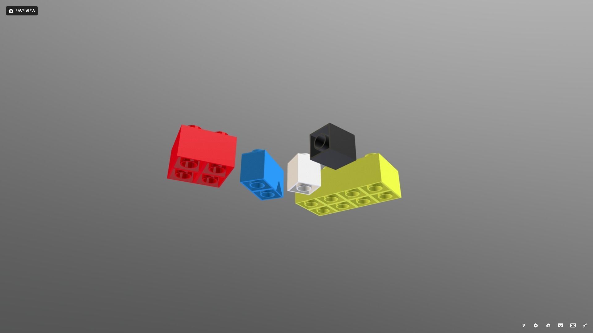 Lego Blocks Low-poly 3D model_4