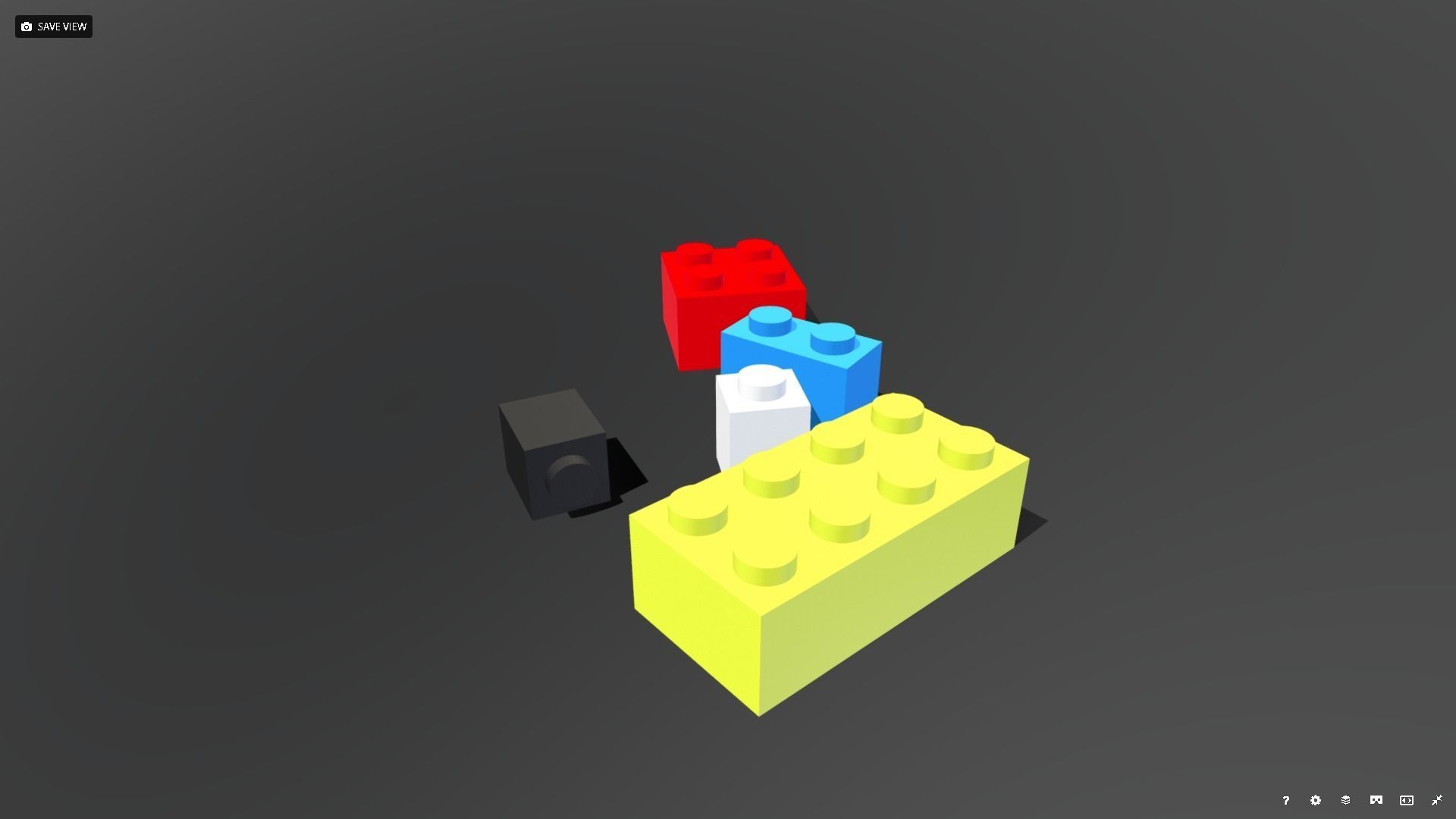 Lego Blocks Low-poly 3D model_1