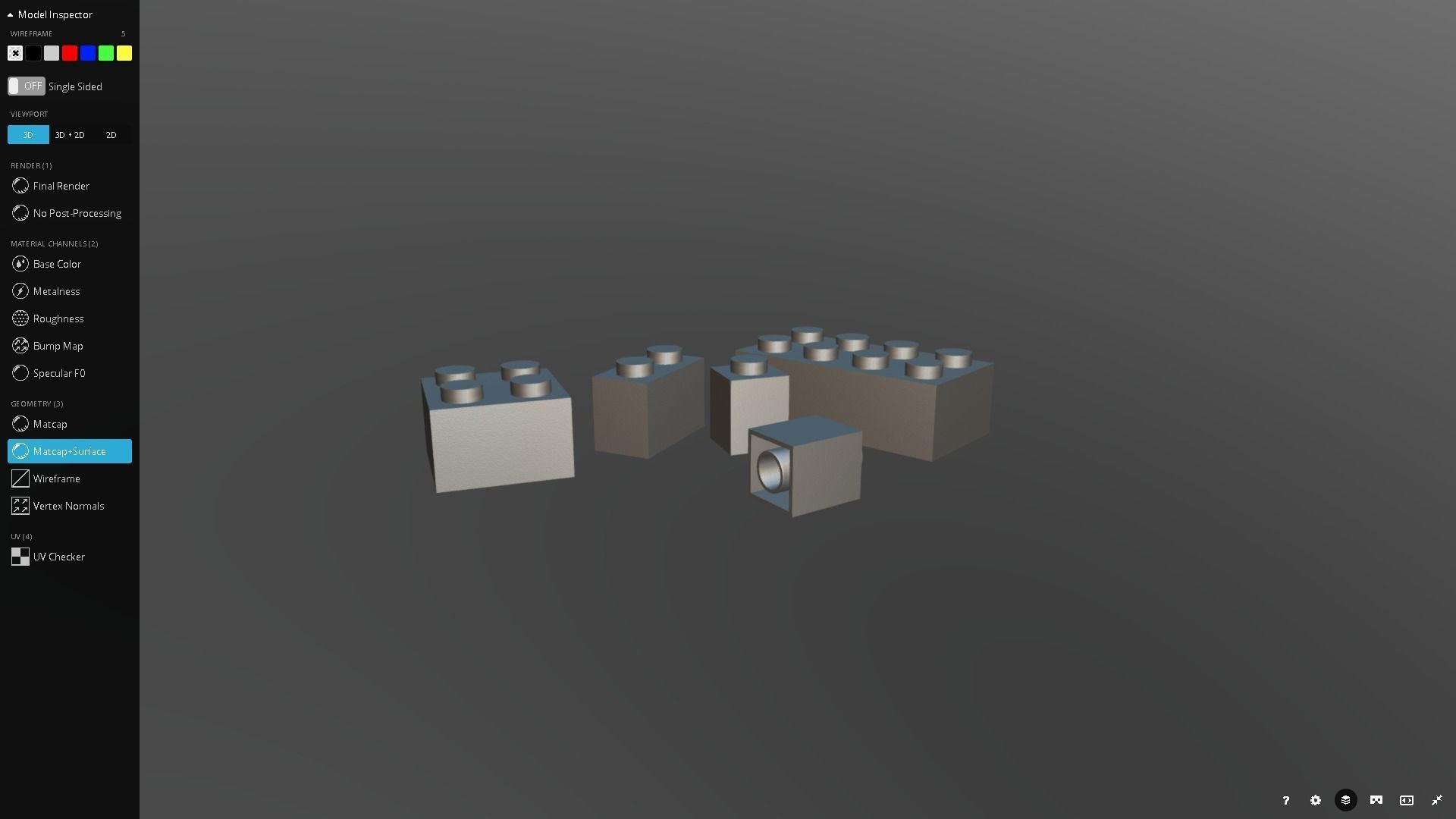 Lego Blocks Low-poly 3D model_8