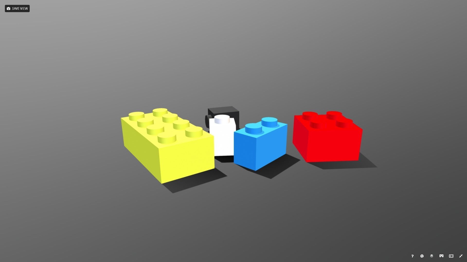 Lego Blocks Low-poly 3D model_2