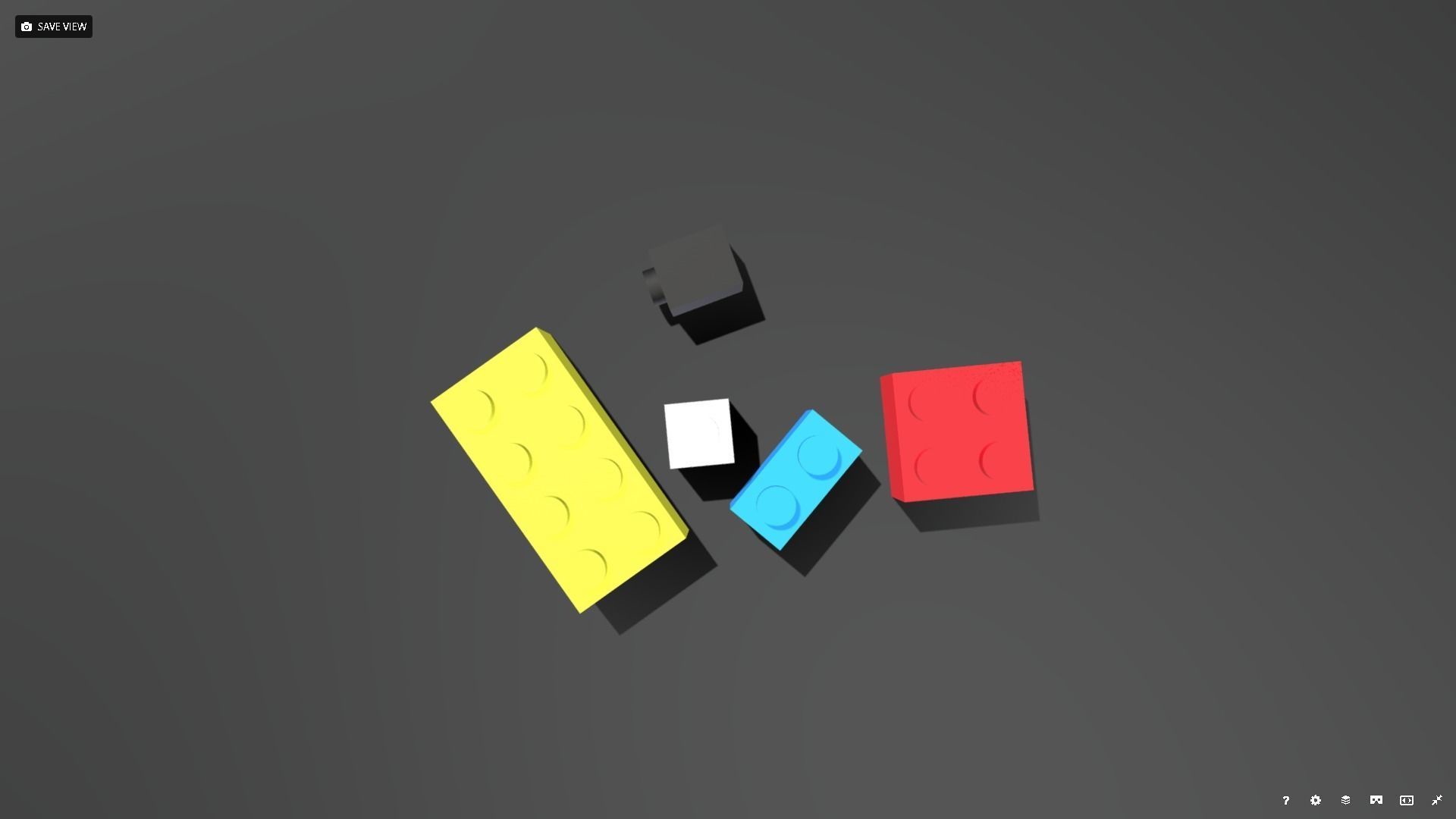 Lego Blocks Low-poly 3D model_5
