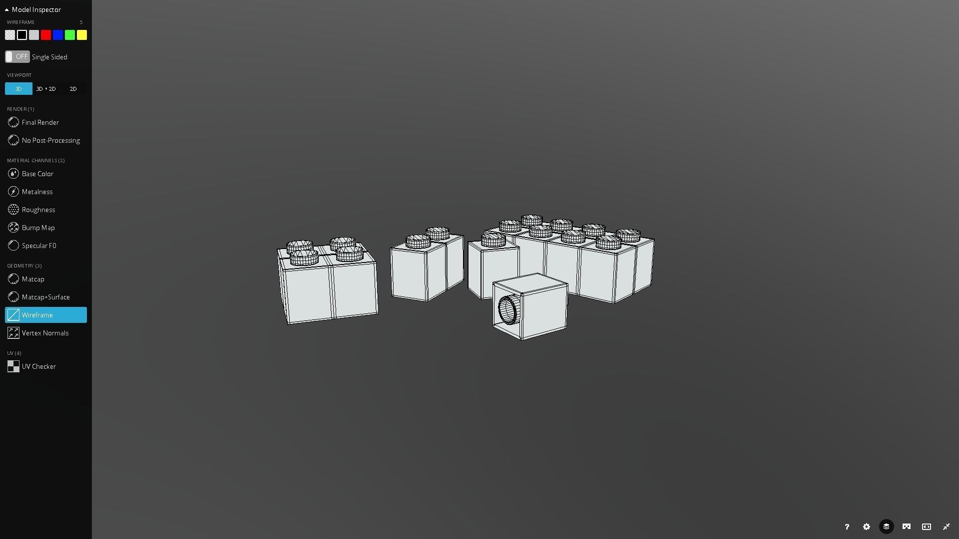 Lego Blocks Low-poly 3D model_7
