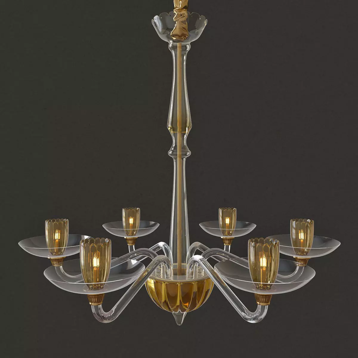Murano Chandelier 3D model_0