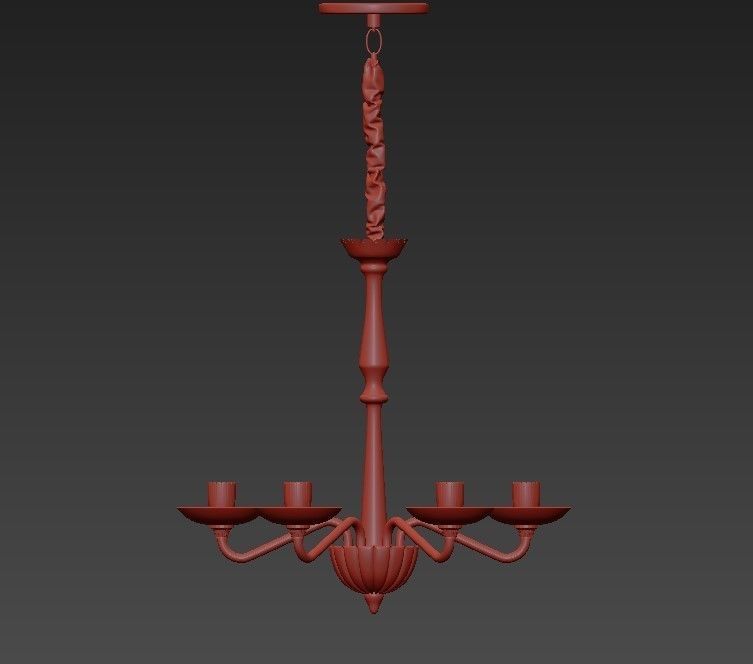Murano Chandelier 3D model_1
