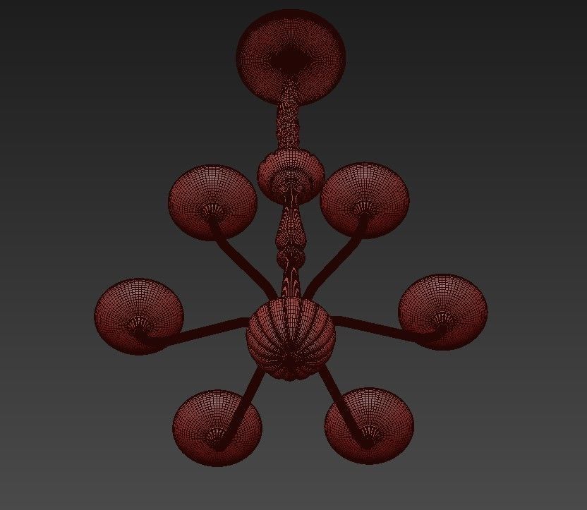 Murano Chandelier 3D model_3