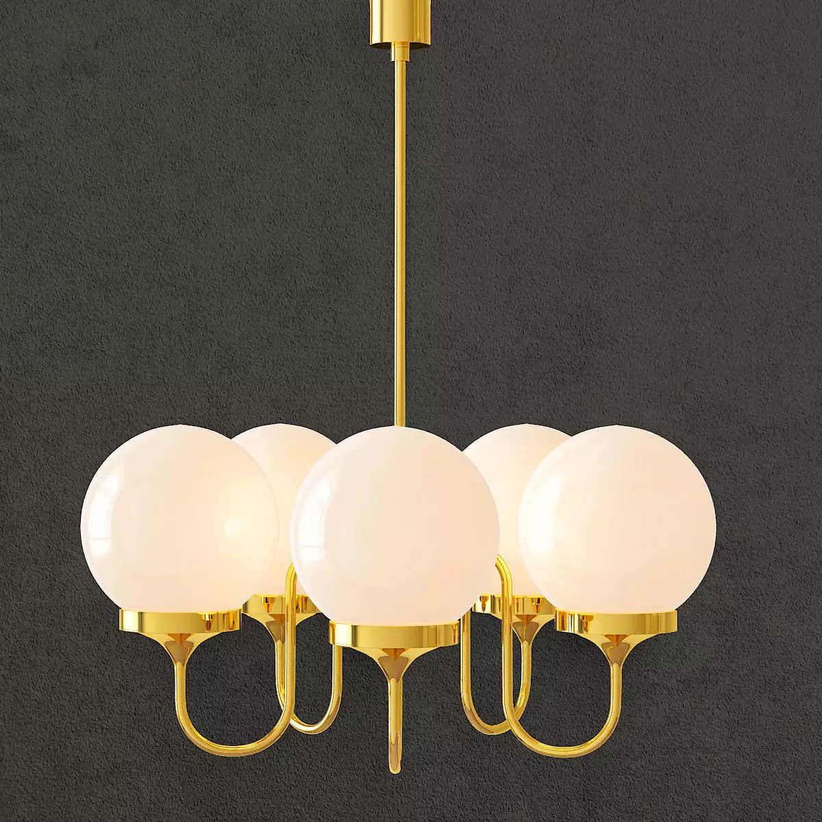 2 Swiss Brass Chandeliers 3D model