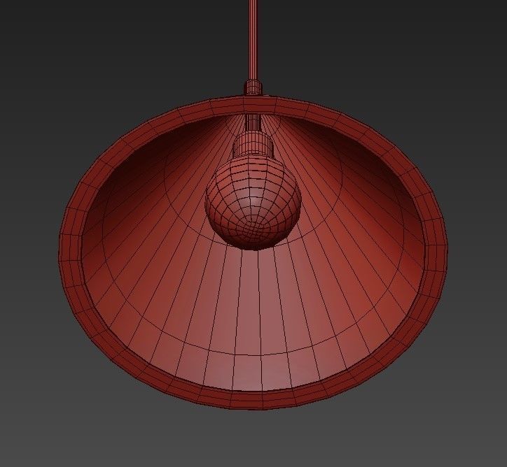 Annular hanging lamp with three lights 3D model_4