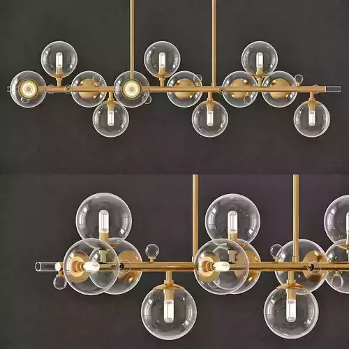Chandelier with balls hanging from it
