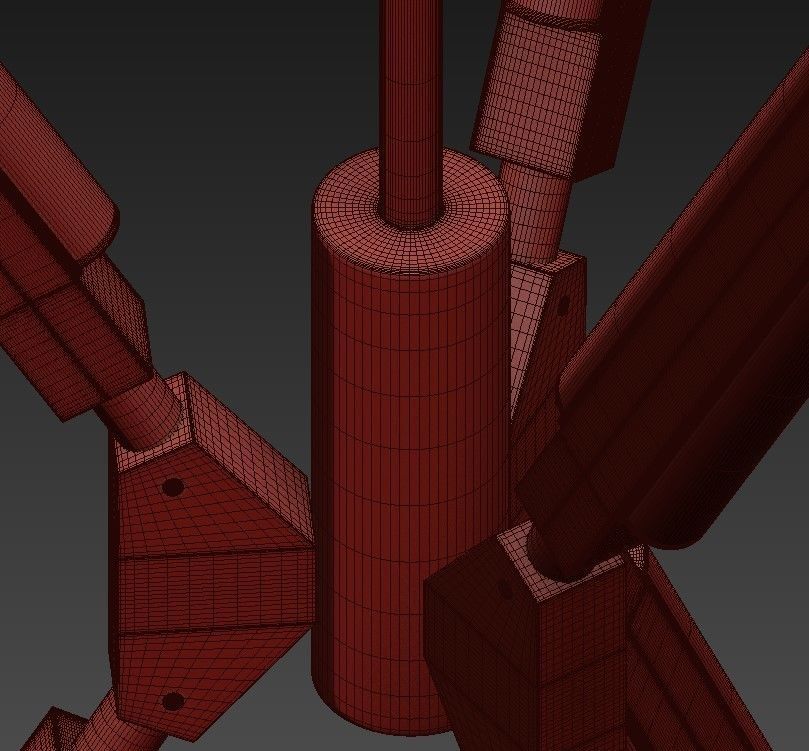 Pelle gold x pendant light 3D model_7