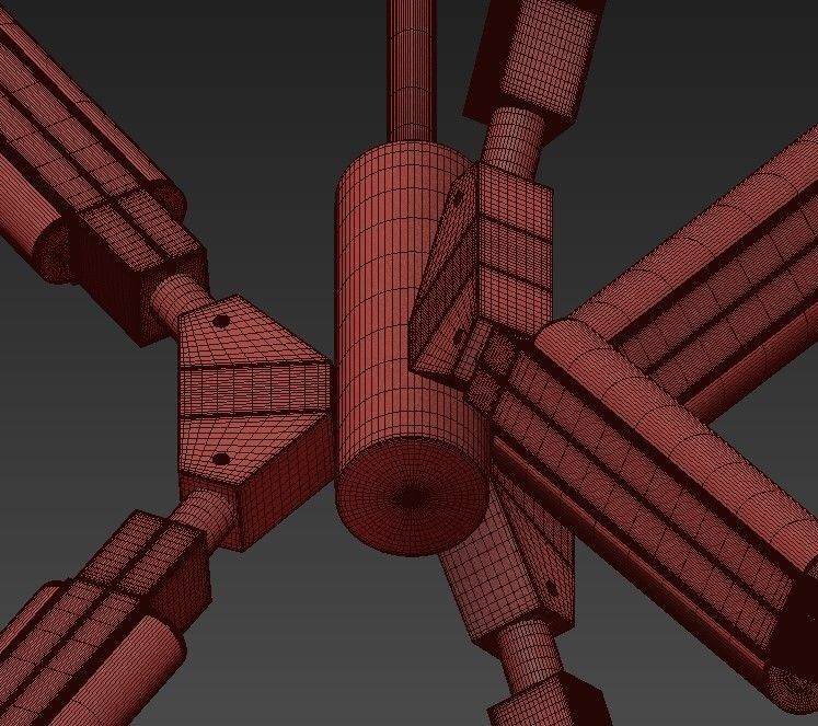 Pelle gold x pendant light 3D model_3