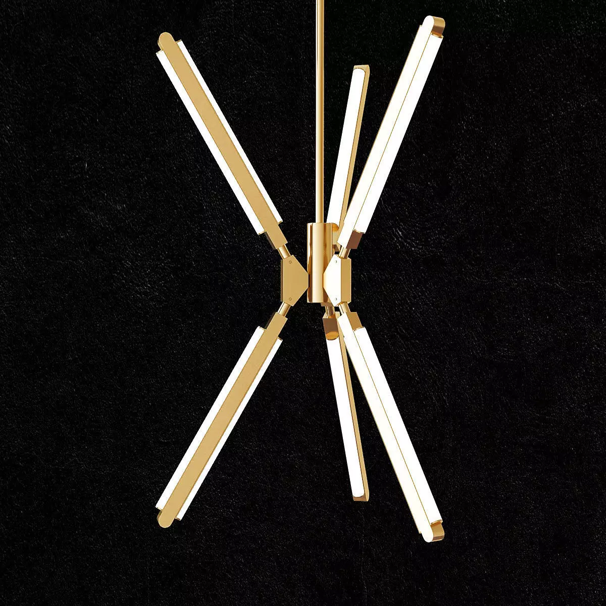 Pelle gold x pendant light 3D model_0