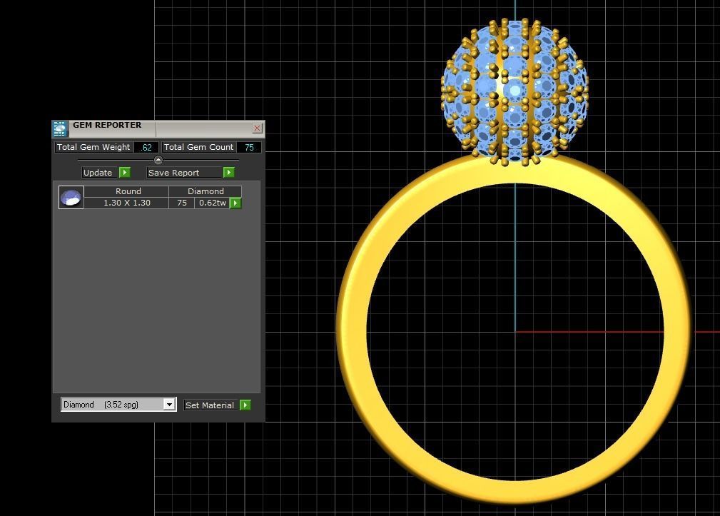 Ball ring 3D print model_1